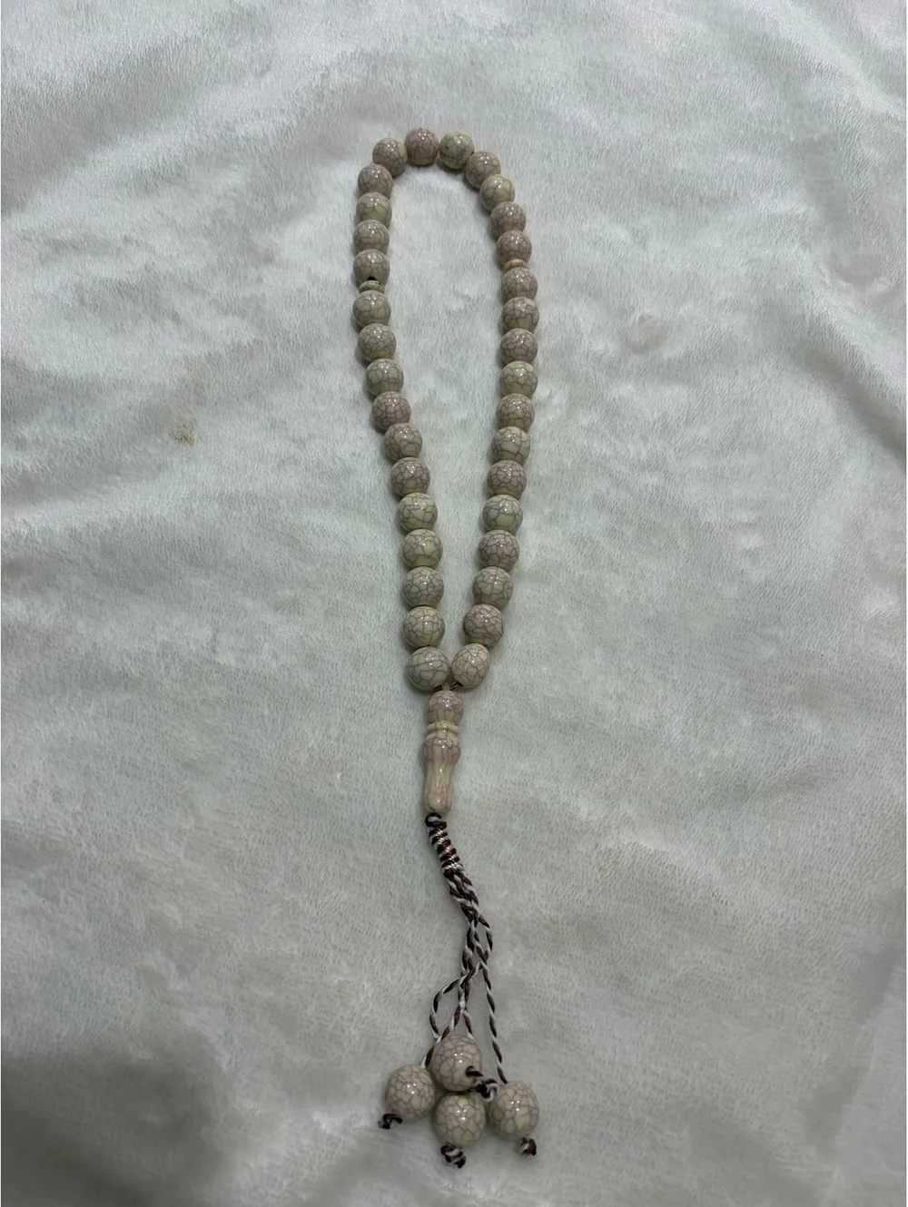Rosary Islamic prayer 37 Beads For men and women Light brown color design